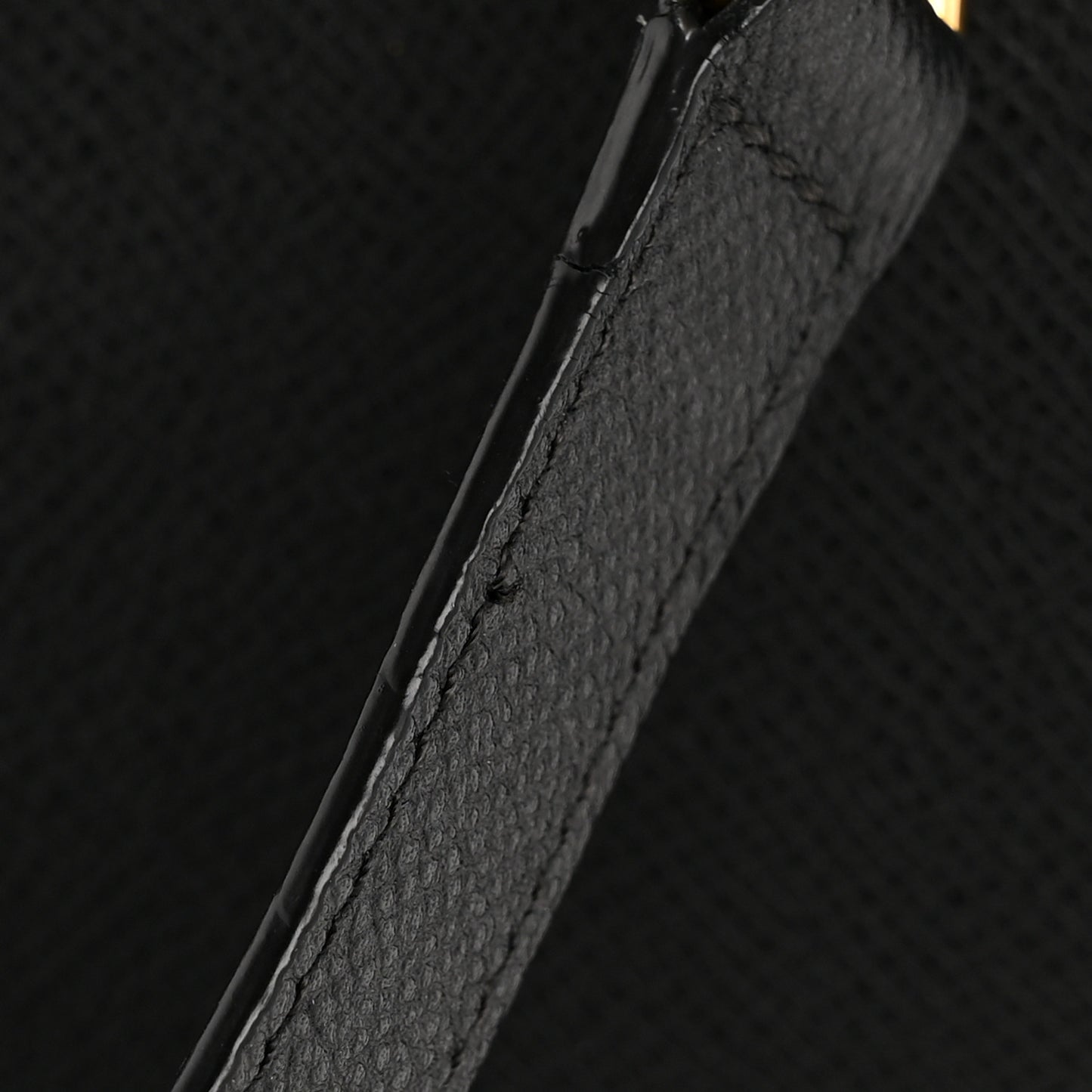 Grained Calfskin Micro Belt Bag Black