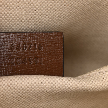 Gucci GG Supreme Monogram Azalea Calfskin Mini Horsebit 1955 Top Handle Bag Beige Ebony Brown Sugar 7 of 13