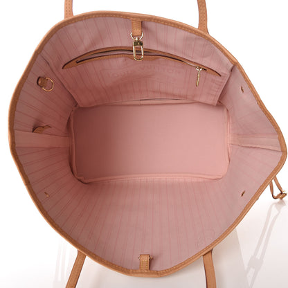 Louis Vuitton Damier Azur Neverfull MM Rose Ballerine 5 of 13