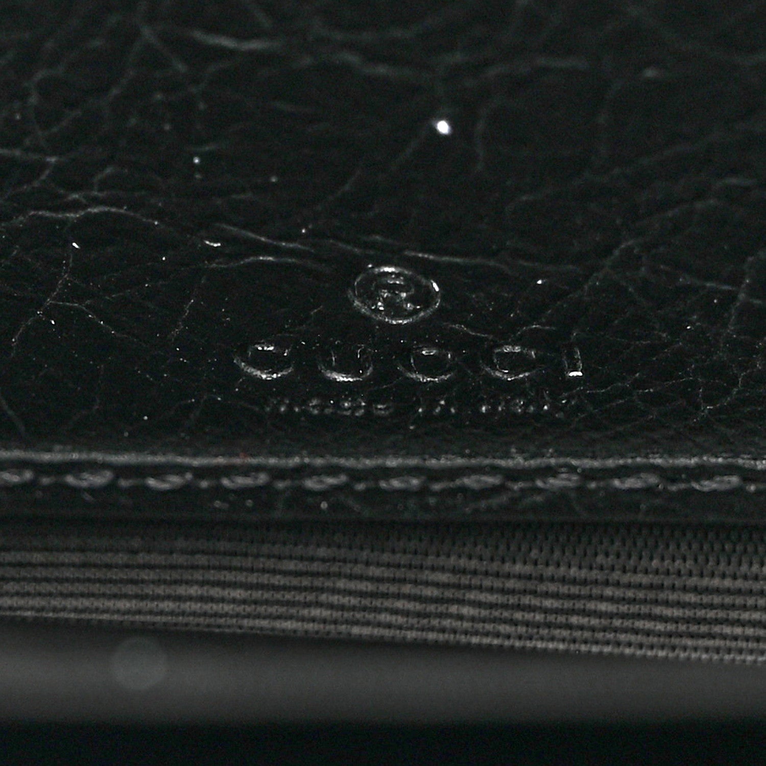Gucci Vintage Calfskin Interlocking G Zip Wallet Black 6 of 12