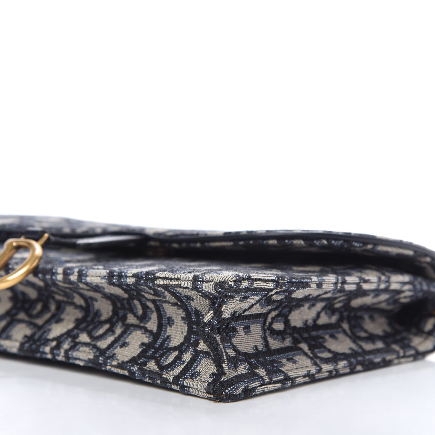 Christian Dior Oblique Saddle Chain Pouch Blue 7 of 10