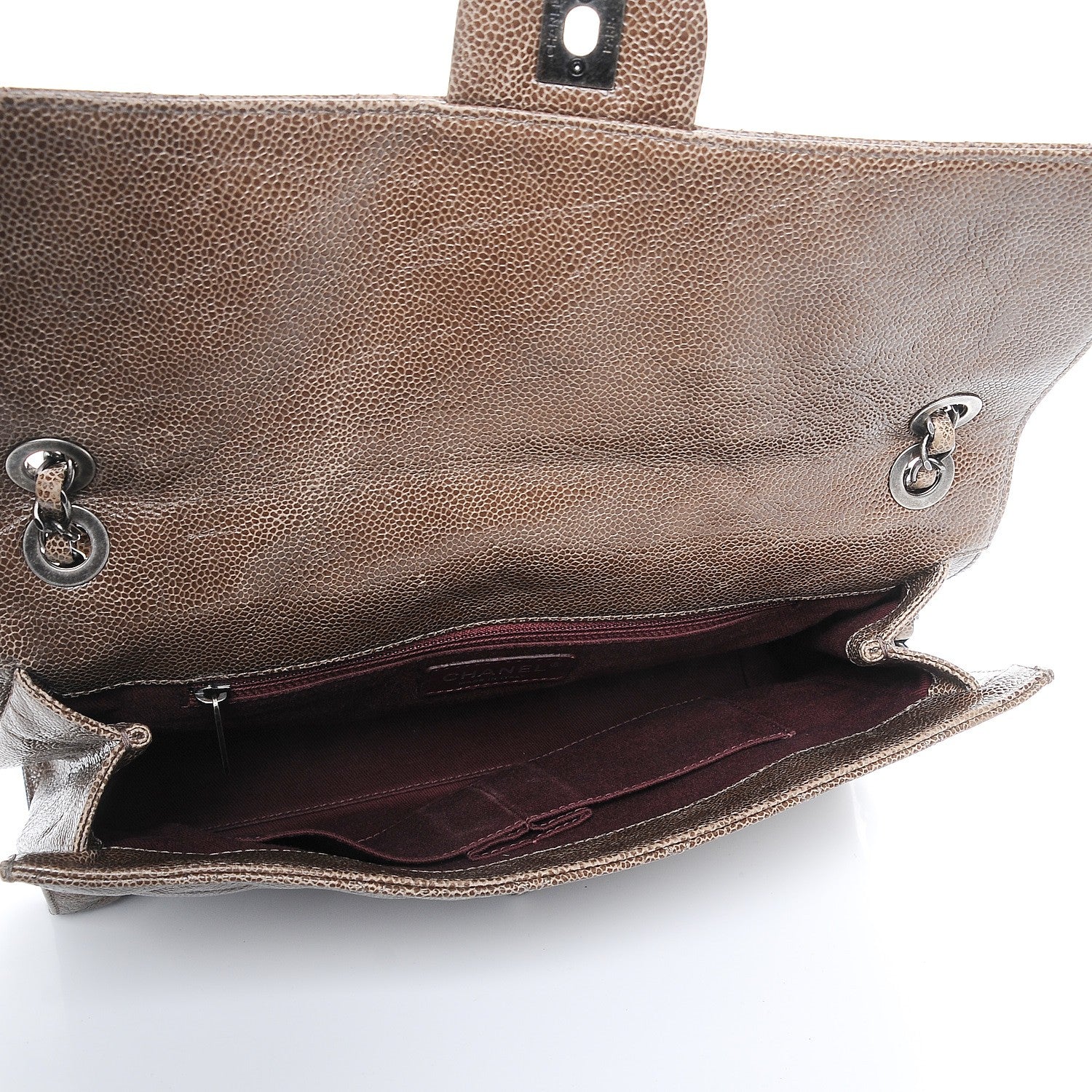 Chanel Crumpled Grained Calfskin Jumbo CC Crave Flap Beige 5 of 7