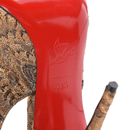 Christian Louboutin Brocade Slingbacks 39.5 Bronze 6 of 16