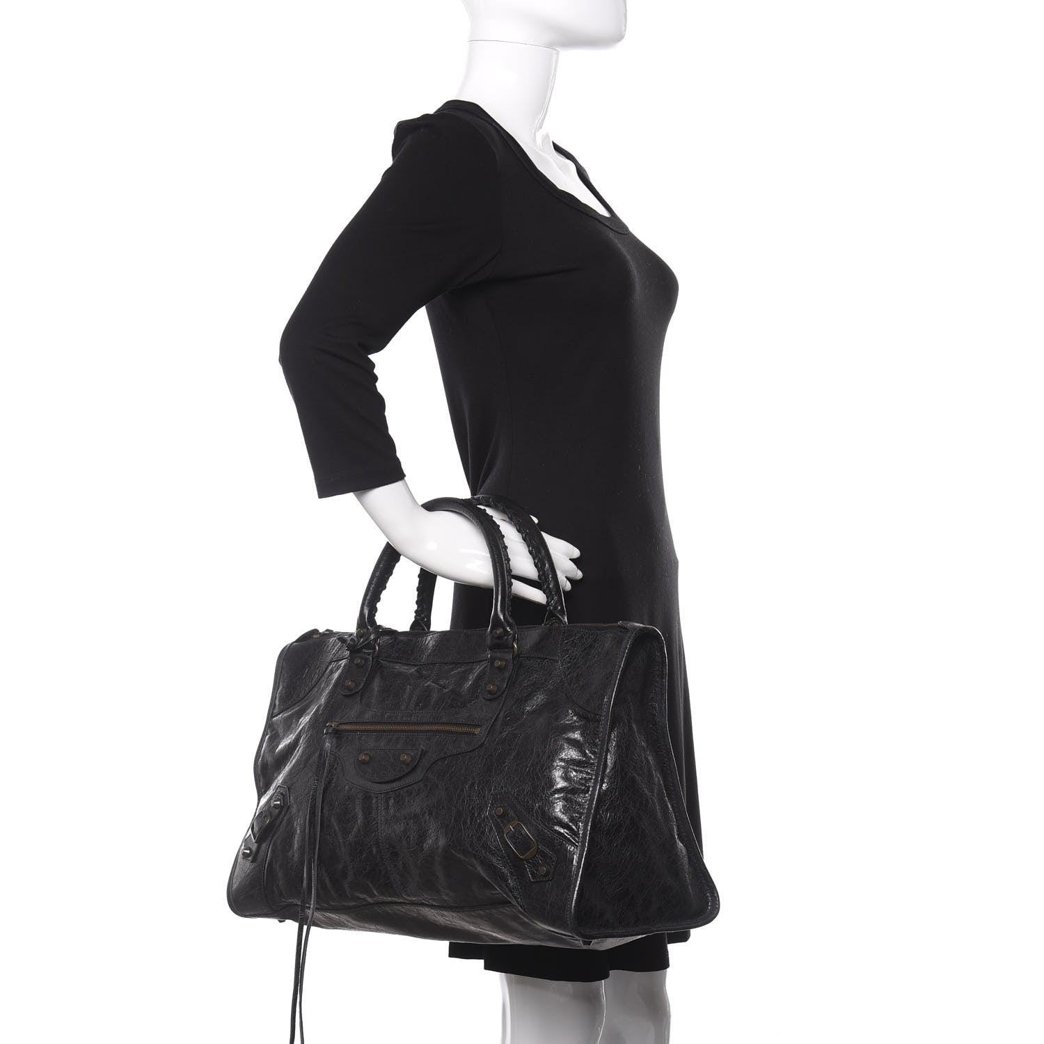 Balenciaga Agneau Classic Hardware Work Black 2 of 9