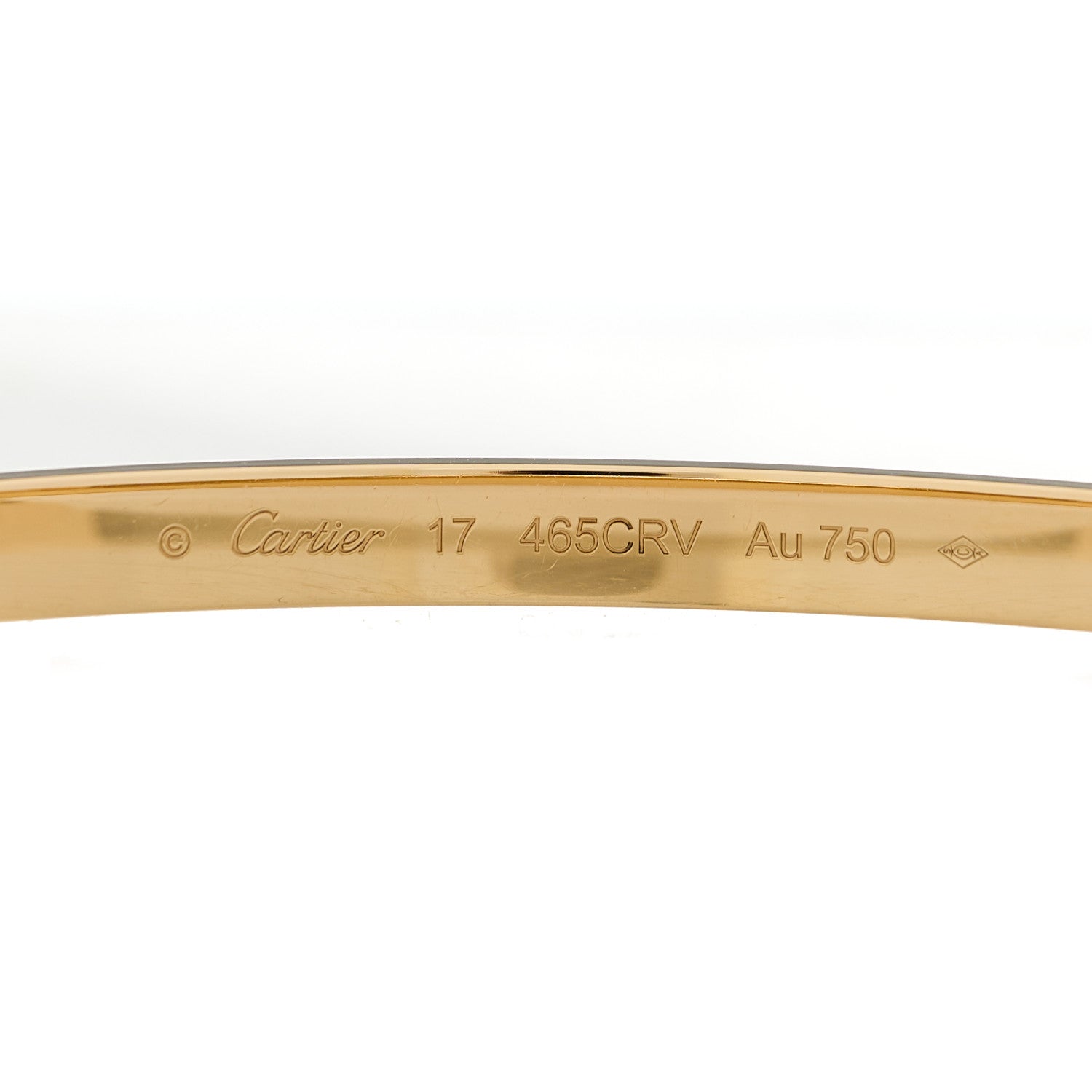 Cartier 18K Yellow Gold Medium LOVE Bracelet 17 3 of 8