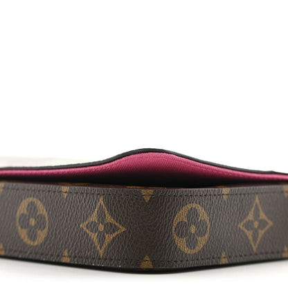 Louis Vuitton Monogram 2021 Christmas Animation Hollywood Pochette Felicie Chain Wallet Fuchsia 12 of 14