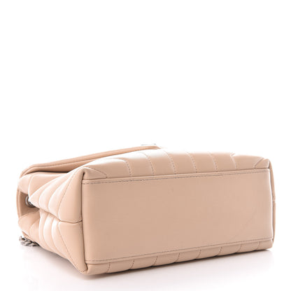 Saint Laurent Calfskin Y Quilted Monogram Small Loulou Chain Satchel Rose Antic 4 of 11