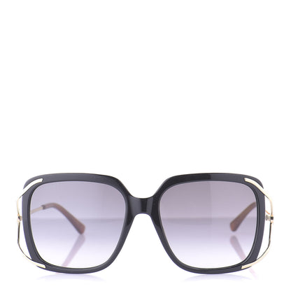 Gucci Acetate Butterfly Sunglasses GG0647S Black White 2 of 10