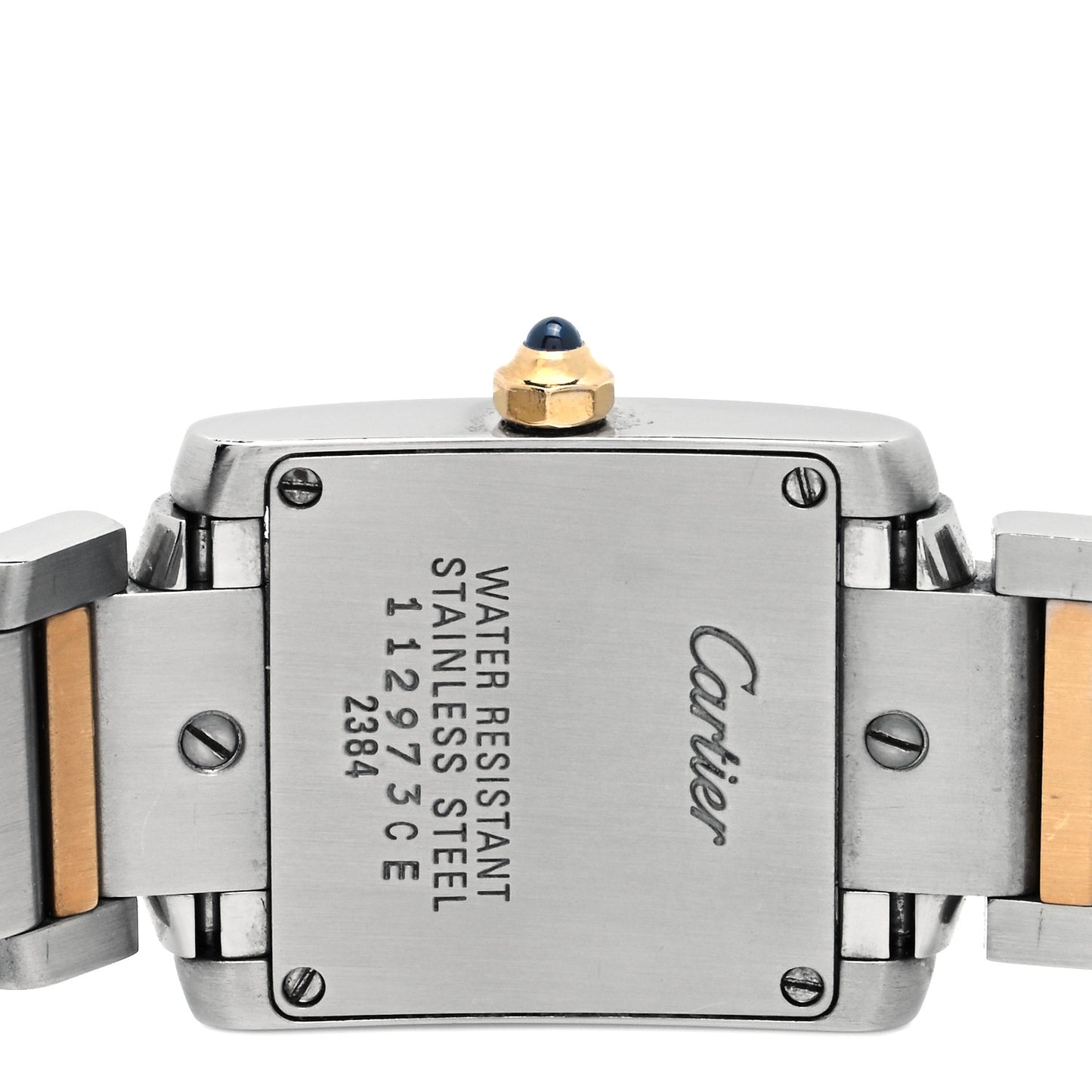 Stainless Steel 18K Yellow Gold 20mm Tank Francaise Quartz Watch