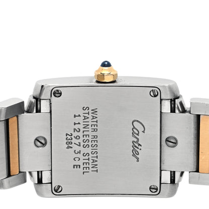 Cartier Stainless Steel 18K Yellow Gold 20mm Tank Francaise Quartz Watch 7 of 10