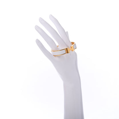 Hermes Enamel Narrow Clic Clac H Bracelet PM White 2 of 4