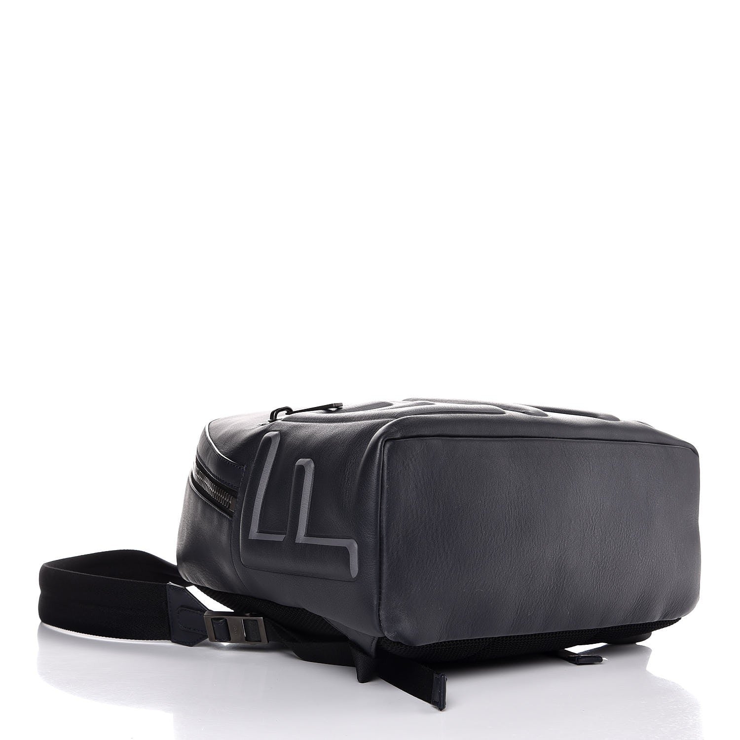 Fendi Calfskin Logo Embossed Backpack Night Blue 4 of 7