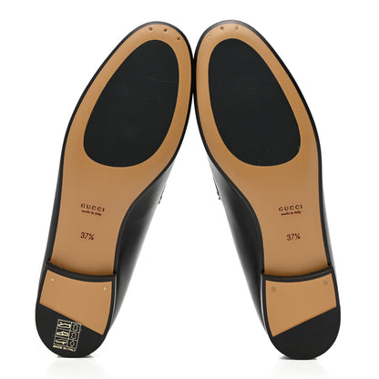 Gucci Calfskin Womens Jordaan Loafers 37.5 Black 5 of 8
