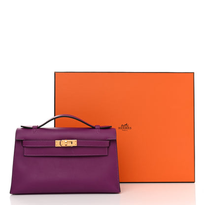 Hermes Swift Kelly Pochette Clutch Anemone 15 of 15