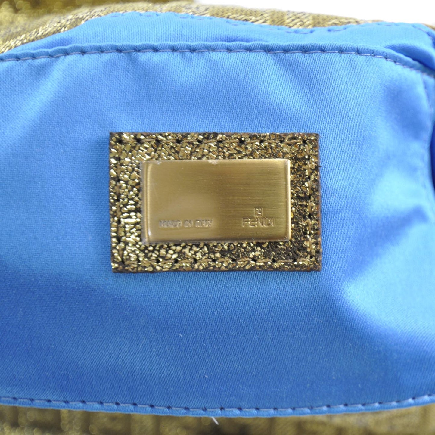 Metallic Jacquard Zucchino Suede Mini Mama Baguette Peltro Argento Sabbia