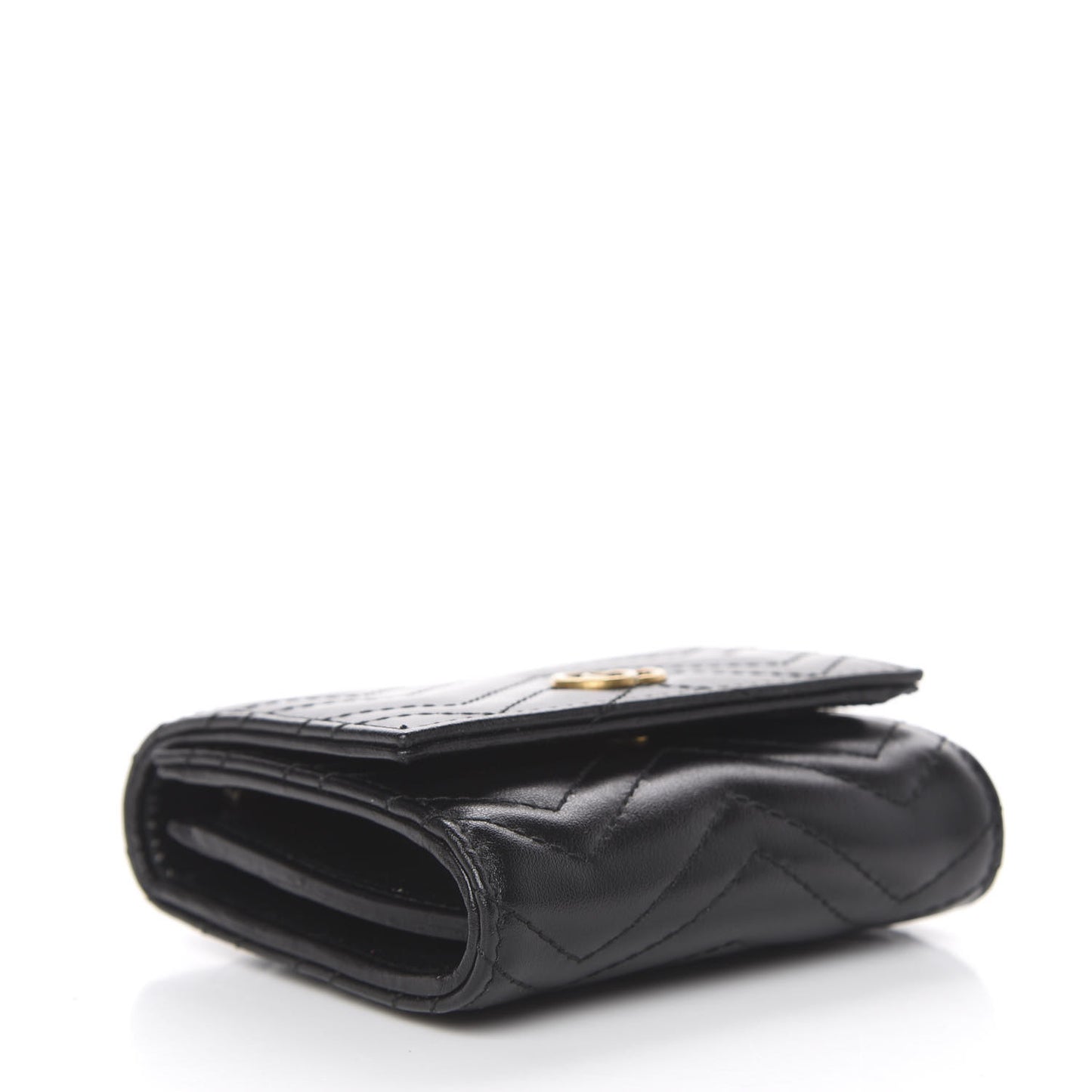 Calfskin Matelasse GG Marmont Medium Wallet Black