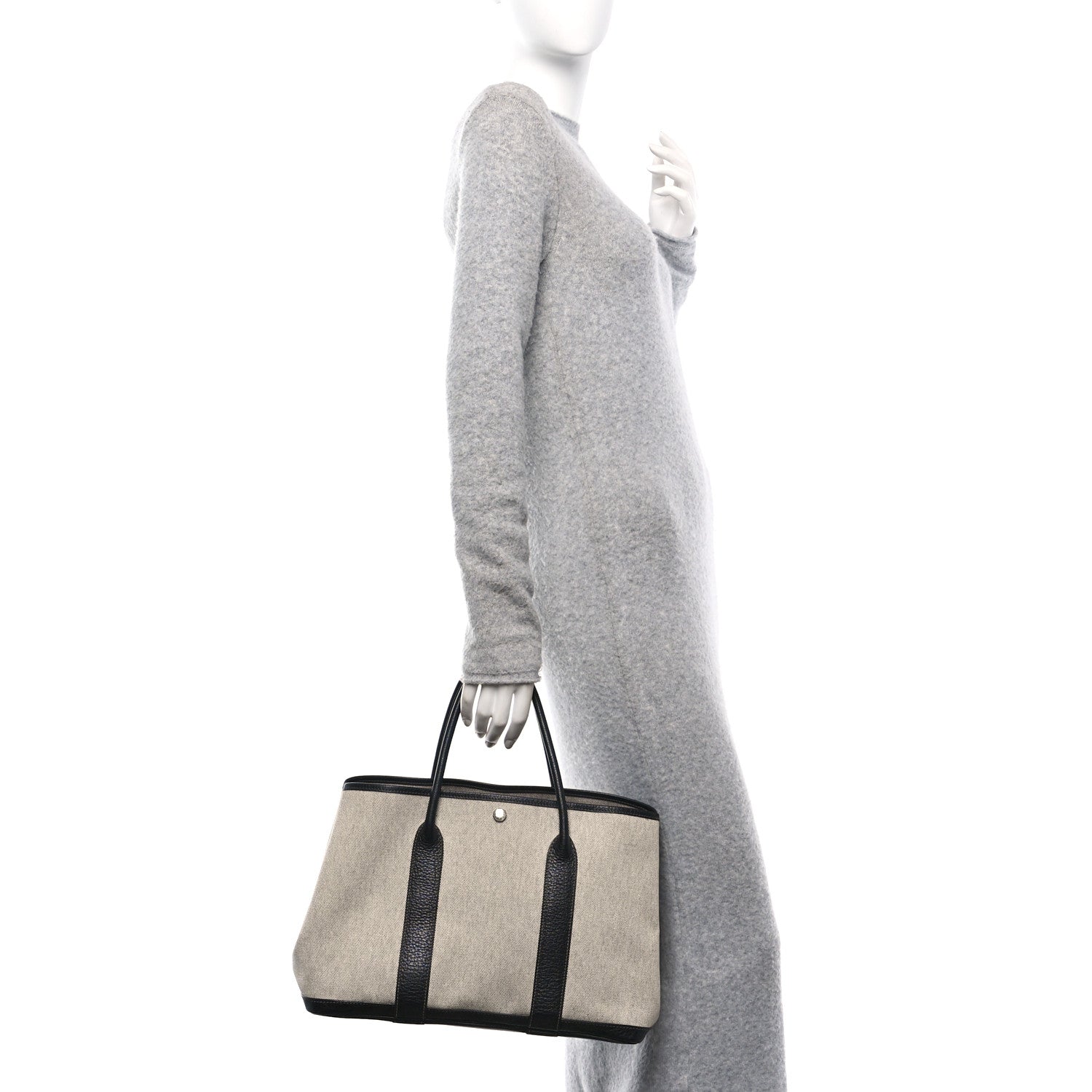 Hermes Toile Buffle Skipper Garden Party 36 MM Tote Black 2 of 10