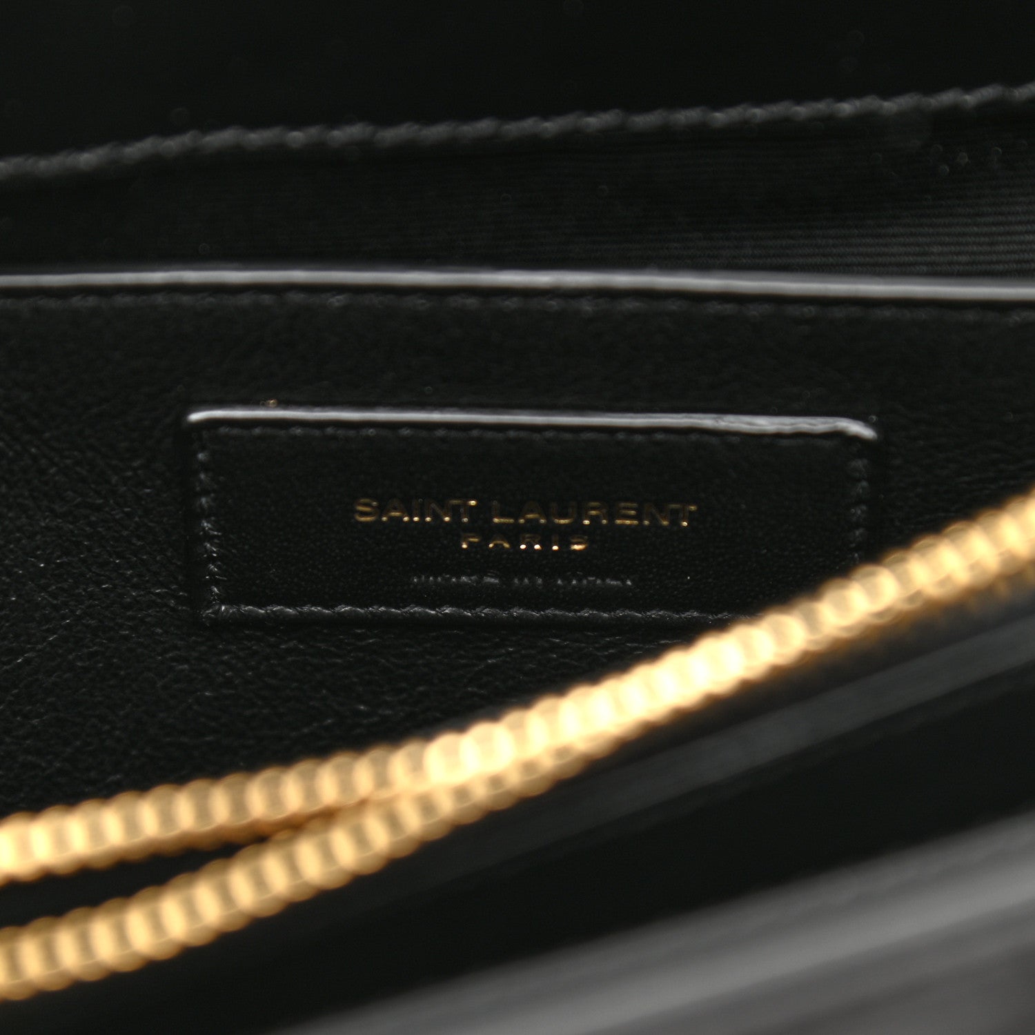 Saint Laurent Calfskin Y Quilted Monogram Small Loulou Chain Satchel Black 7 of 10