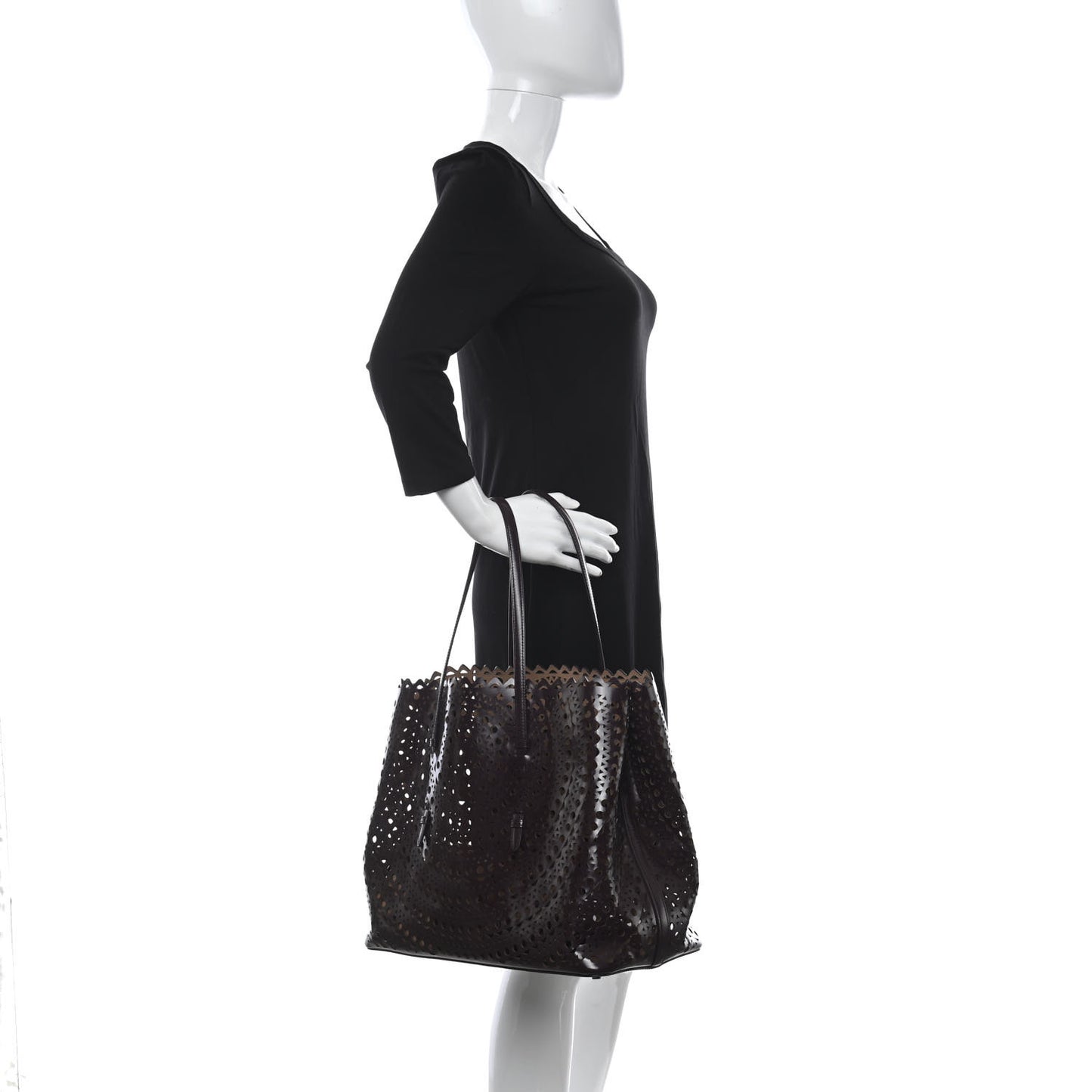 Calfskin Vienne Mina 32 Bag Dark Brown