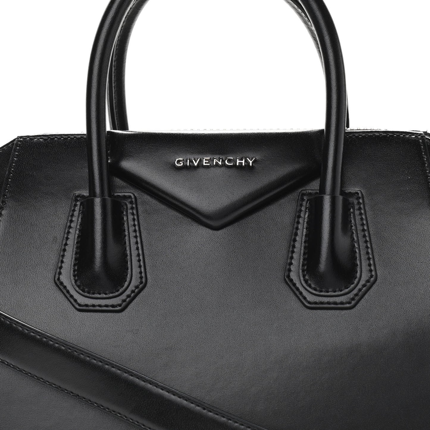 Shiny Lord Calfskin Small Antigona Black