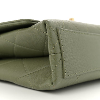 Chanel Caviar Quilted Mini Bracelet On Chain Flap Green 9 of 13