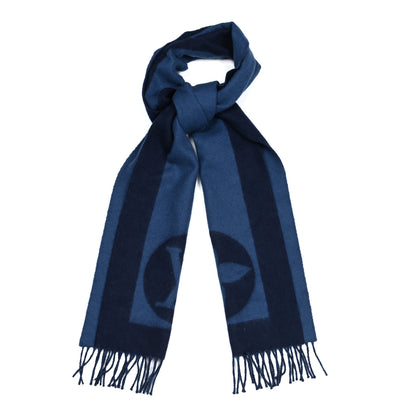 Louis Vuitton Lambswool Angora Cardiff Scarf Blue 1 of 4