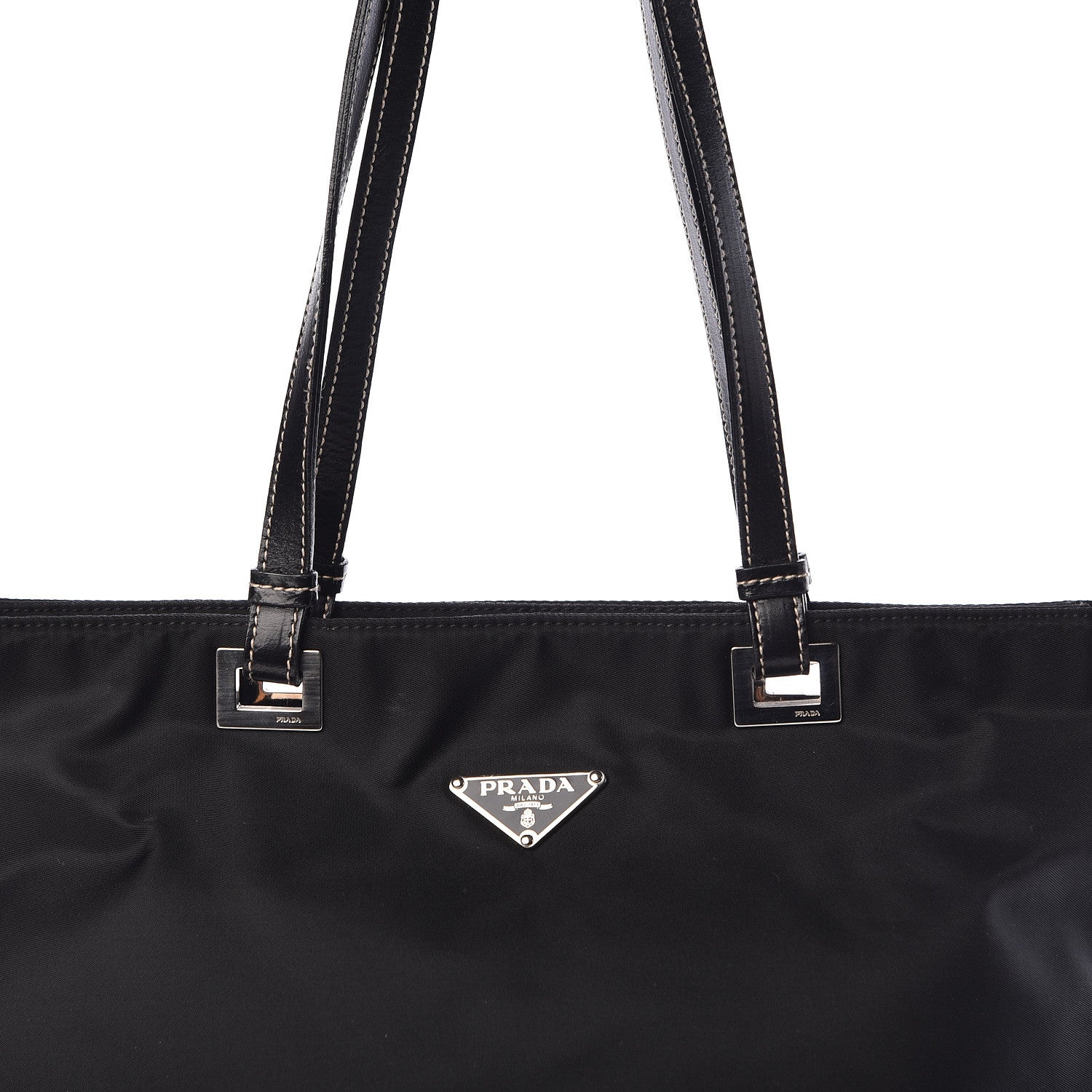 Prada Tessuto Nylon Soft Calf Tote Nero Black 11 of 11