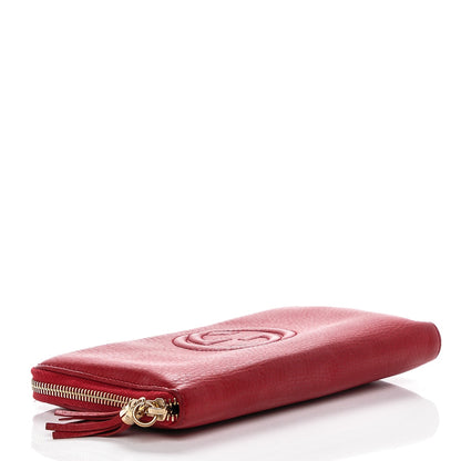 Gucci Pebbled Calfskin Soho Zip Around Wallet Red 4 of 6
