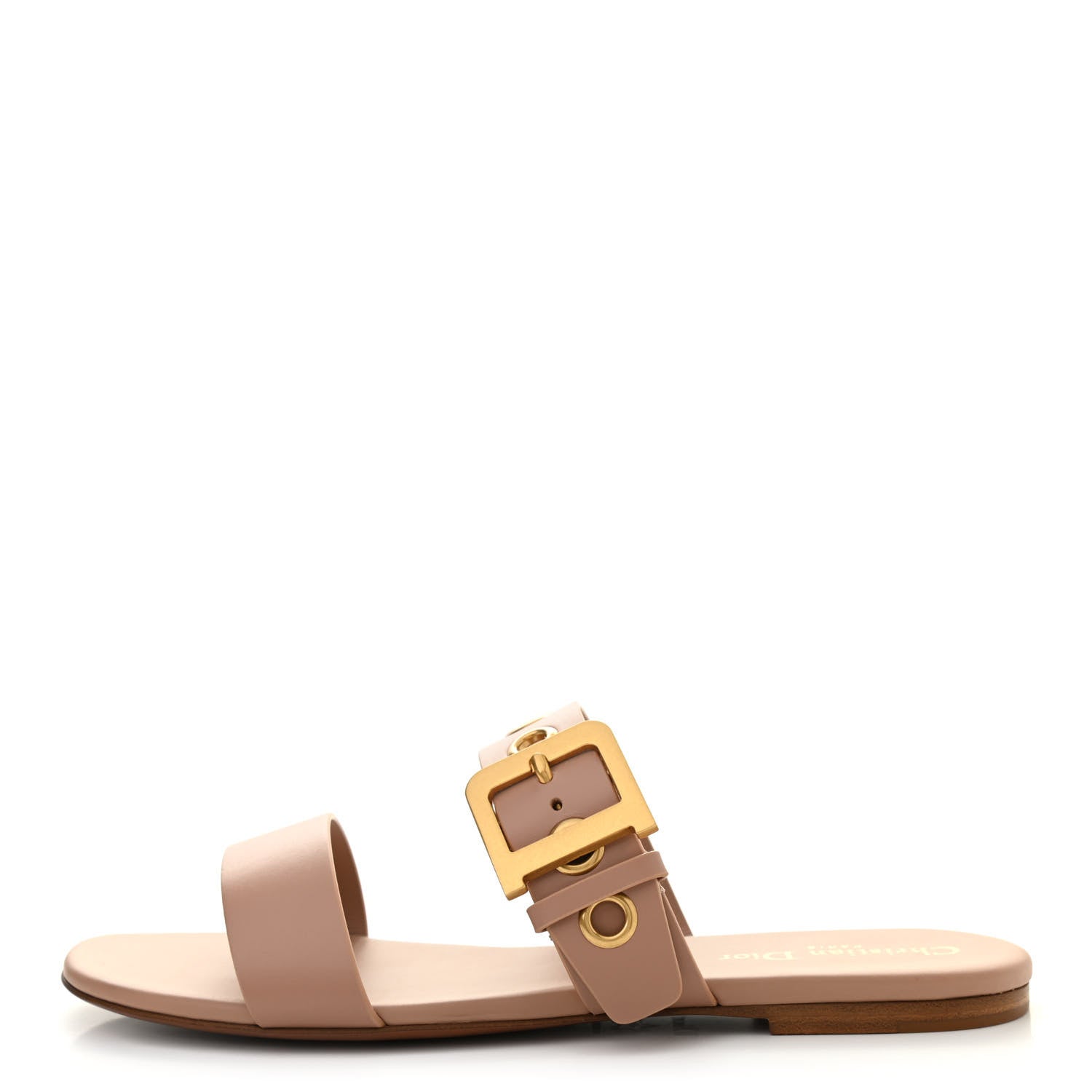 Christian Dior Calfskin D-Dior Slide Sandals 40 Rose De Vents 1 of 8