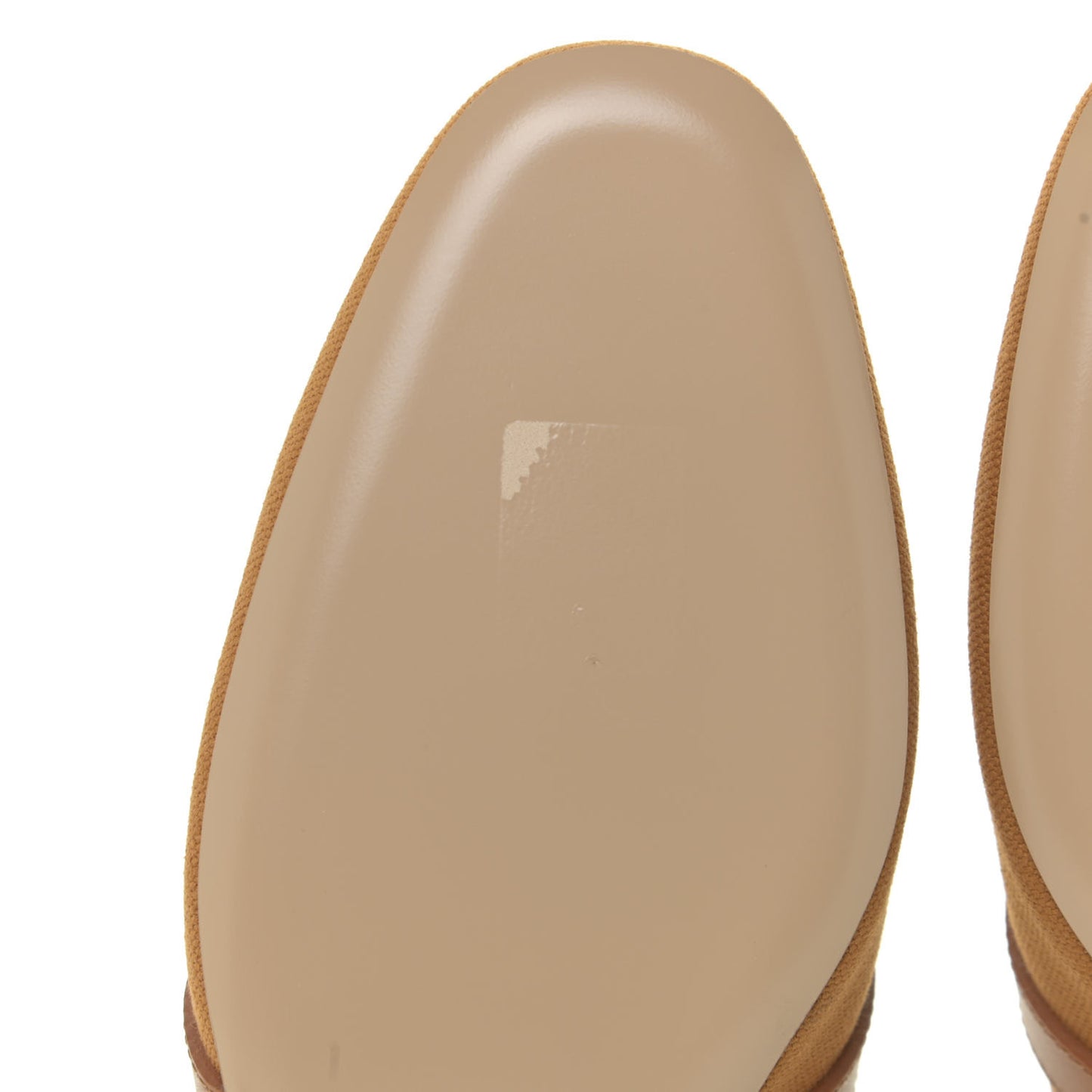 Cotton Canvas Calfskin Oz Mules 37 Naturel Beige Dore