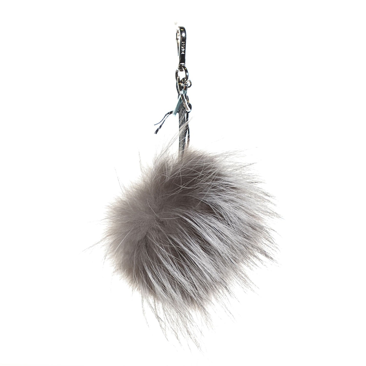 Fendi Silver Fox Fur Vitello Elite Monster Bag Bug Cube Charm Multicolor 3 of 9