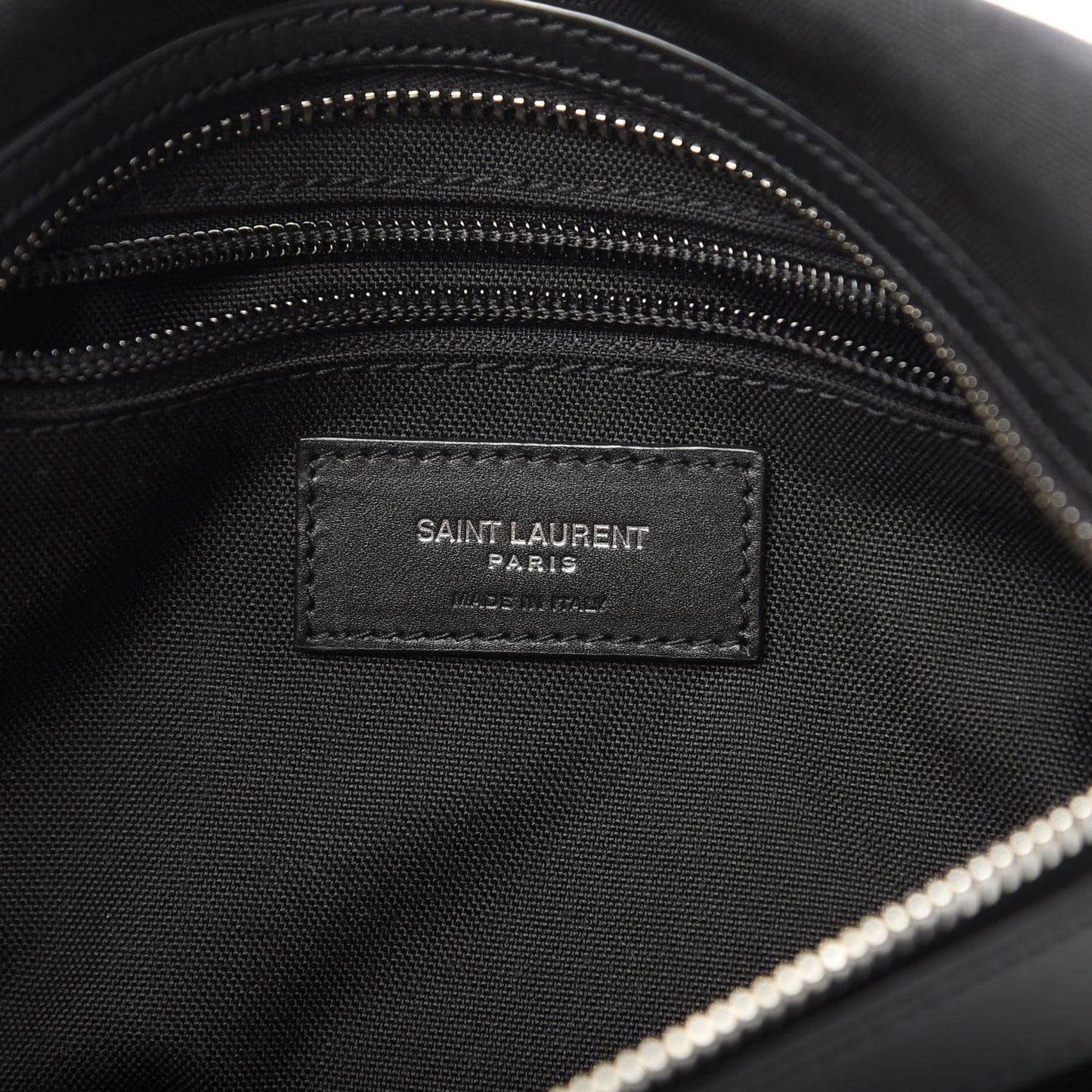 Canvas Calfskin City Belt Bag Black