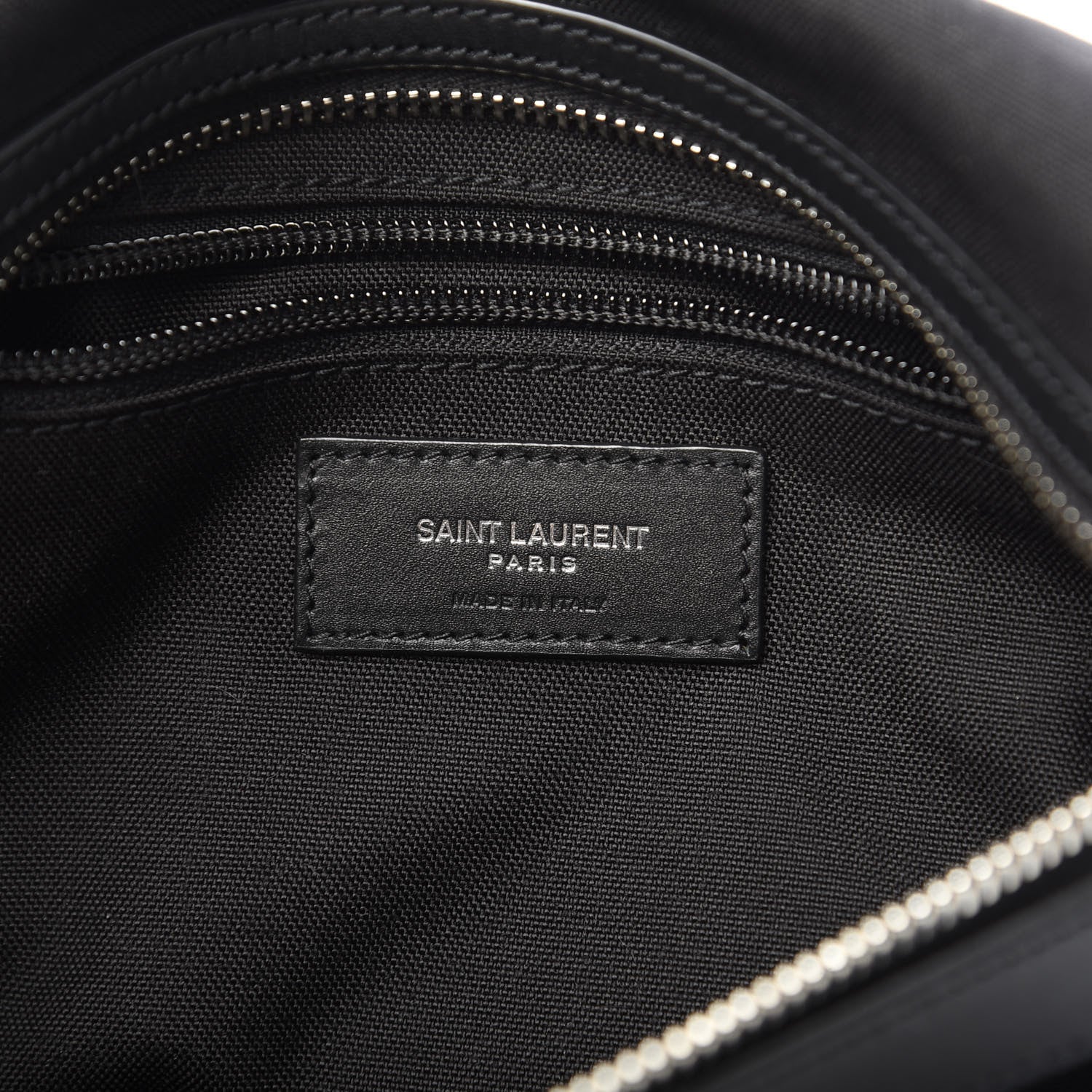 Saint Laurent Canvas Calfskin City Belt Bag Black 6 of 10