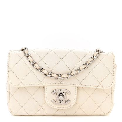 Chanel Caviar Quilted Extra Mini Flap White 1 of 11