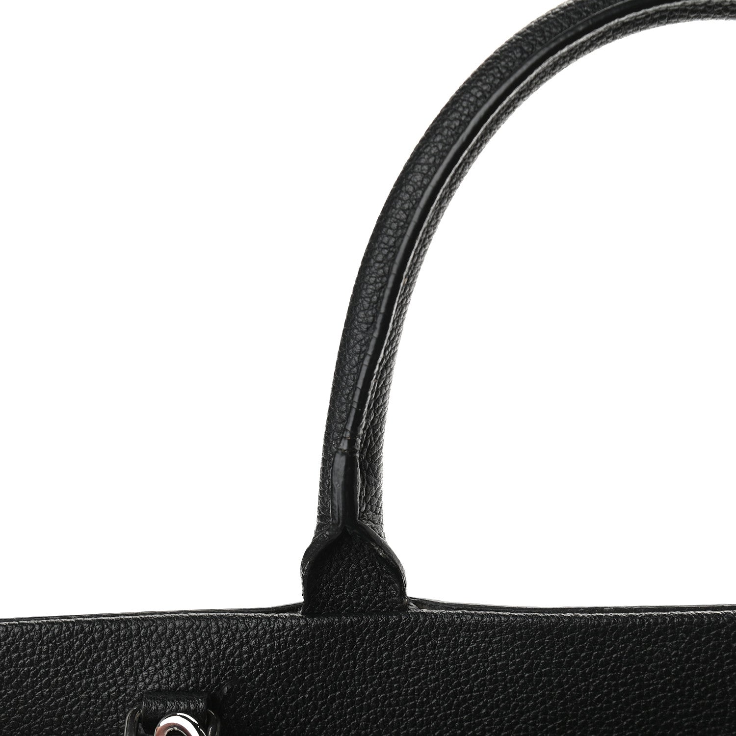 Saint Laurent Grained Calfskin Medium Cabas Rive Gauche Black 10 of 13