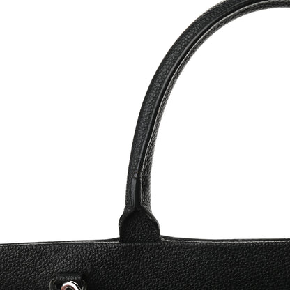 Saint Laurent Grained Calfskin Medium Cabas Rive Gauche Black 10 of 13
