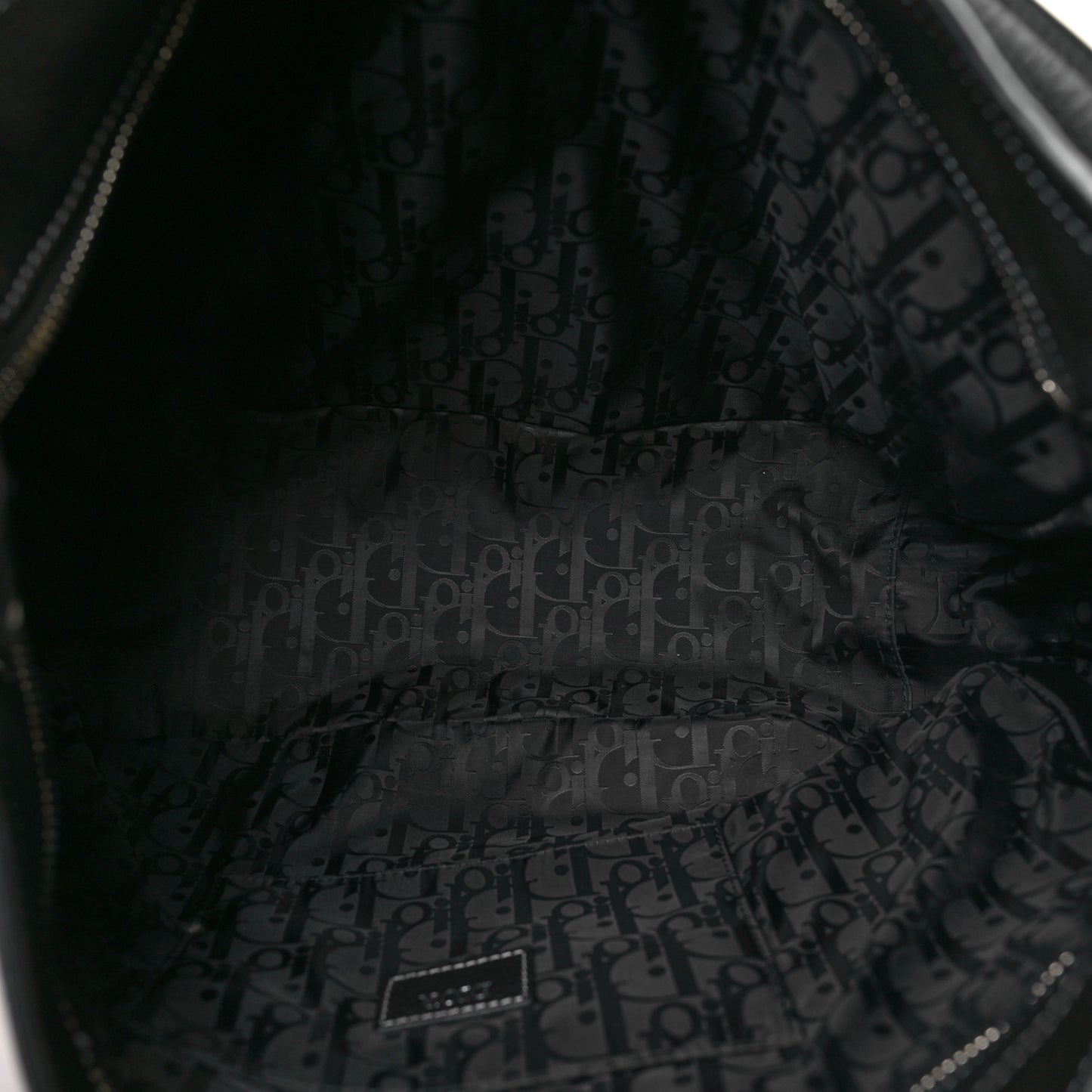 Grained Calfskin Saddle Soft Bag Black