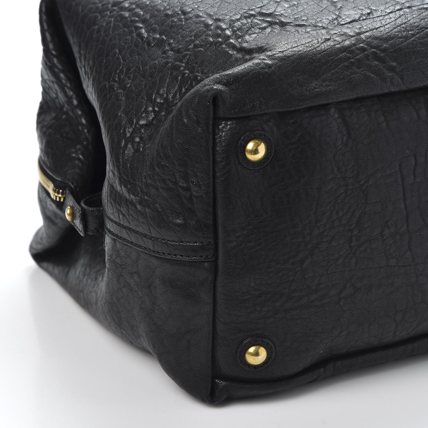 Pebbled Lambskin Medium Easy Sac Black