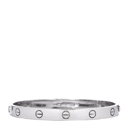 Cartier 18K White Gold LOVE Bracelet 18 1 of 6