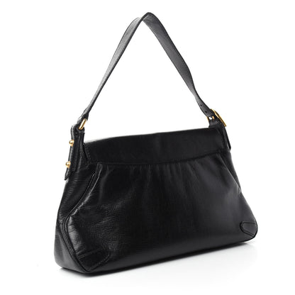 Gucci Calfskin Horsebit Flap Bag Black 3 of 12