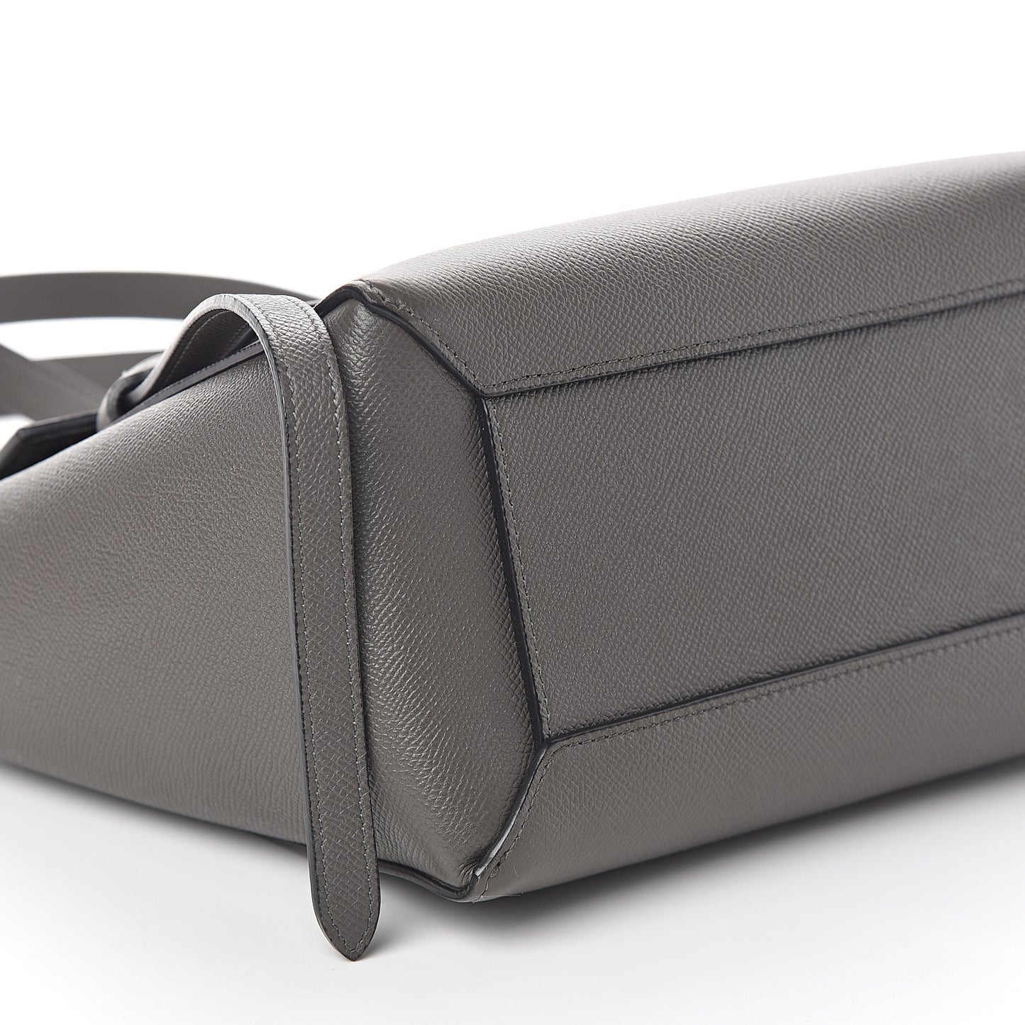 Baby Grained Calfskin Micro Belt Bag Grey