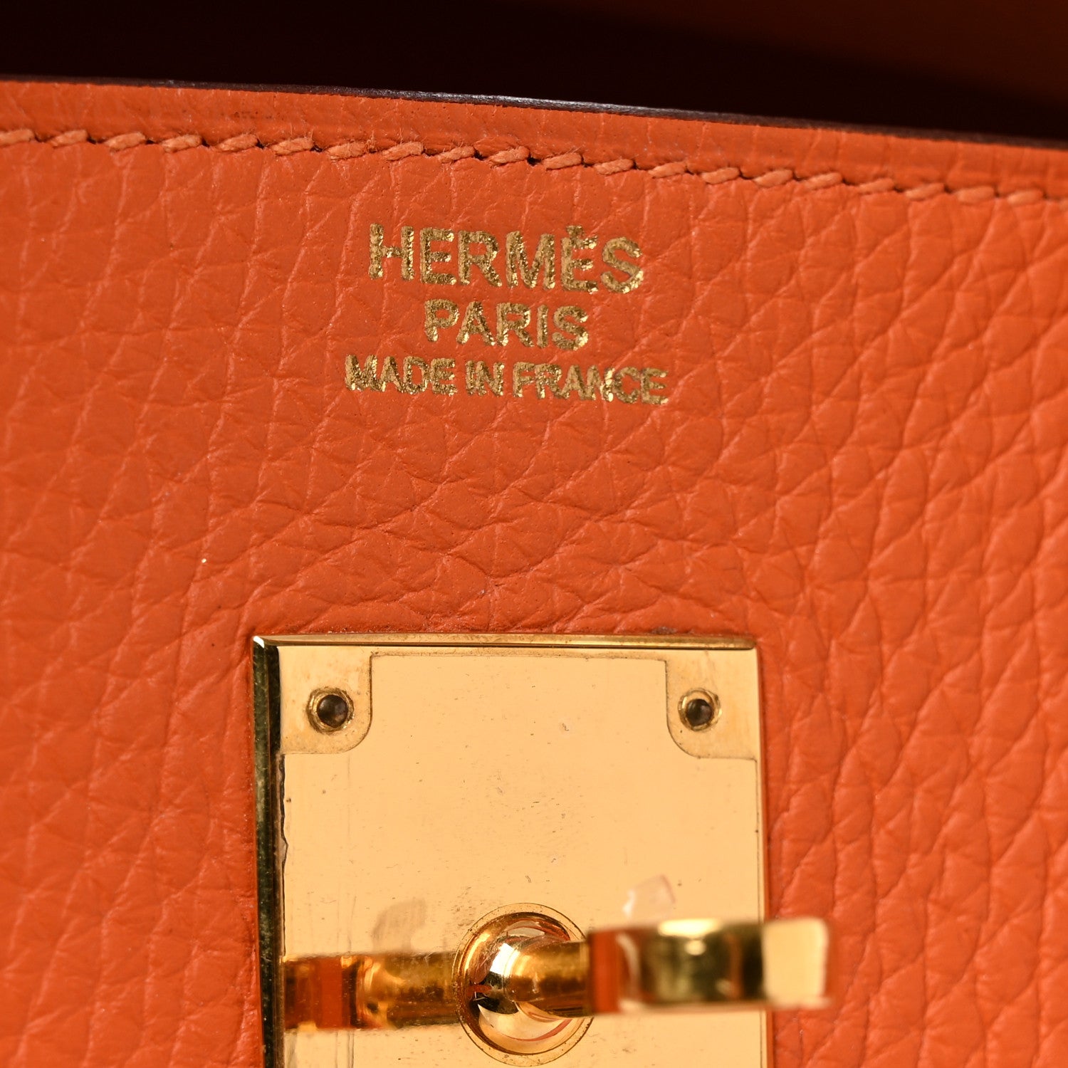 Hermes Taurillon Clemence Birkin 30 Orange 6 of 10