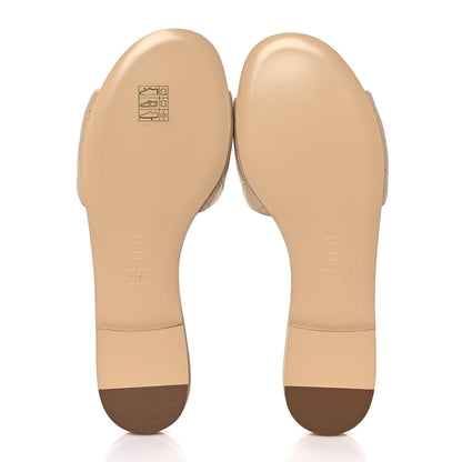 Chanel Lambskin Quilted CC Turnlock Sandals 38 Beige 5 of 9