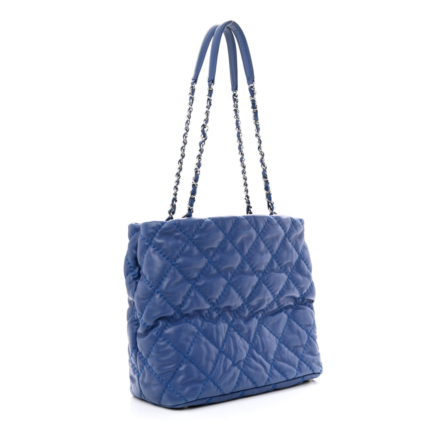 Chanel Calfskin Love Me Tender Small Tote Blue 3 of 14