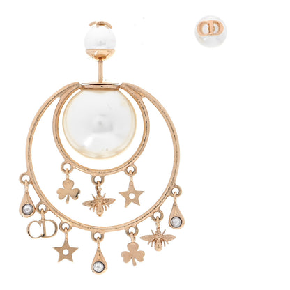 Christian Dior Pearl Tribales Earrings Gold 1 of 4
