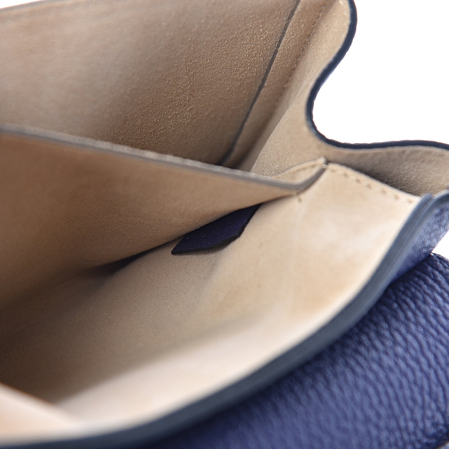 Grained Lambskin Mini Drew Shoulder Bag Royal Navy