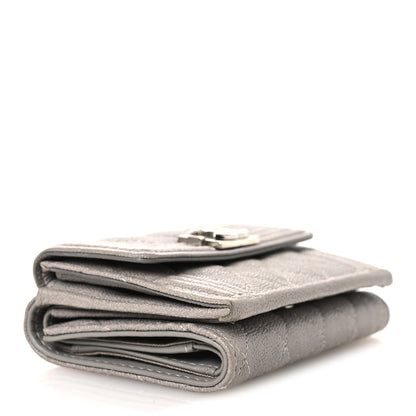 Chanel Caviar Quilted Small Boy Flap Wallet Grey 4 of 8