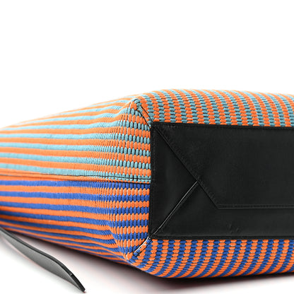 Celine Woven Canvas Small Twisted Cabas Multicolor 7 of 9