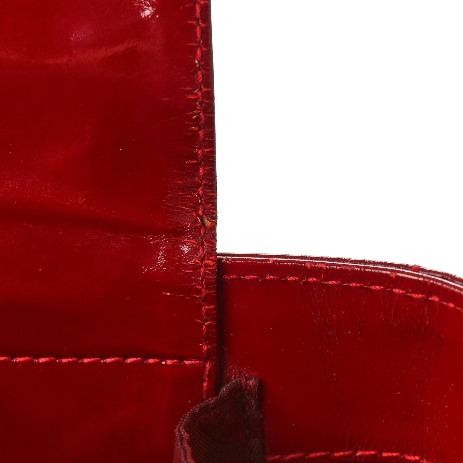Chanel Patent Chocolate Bar CC Tote Red 17 of 17