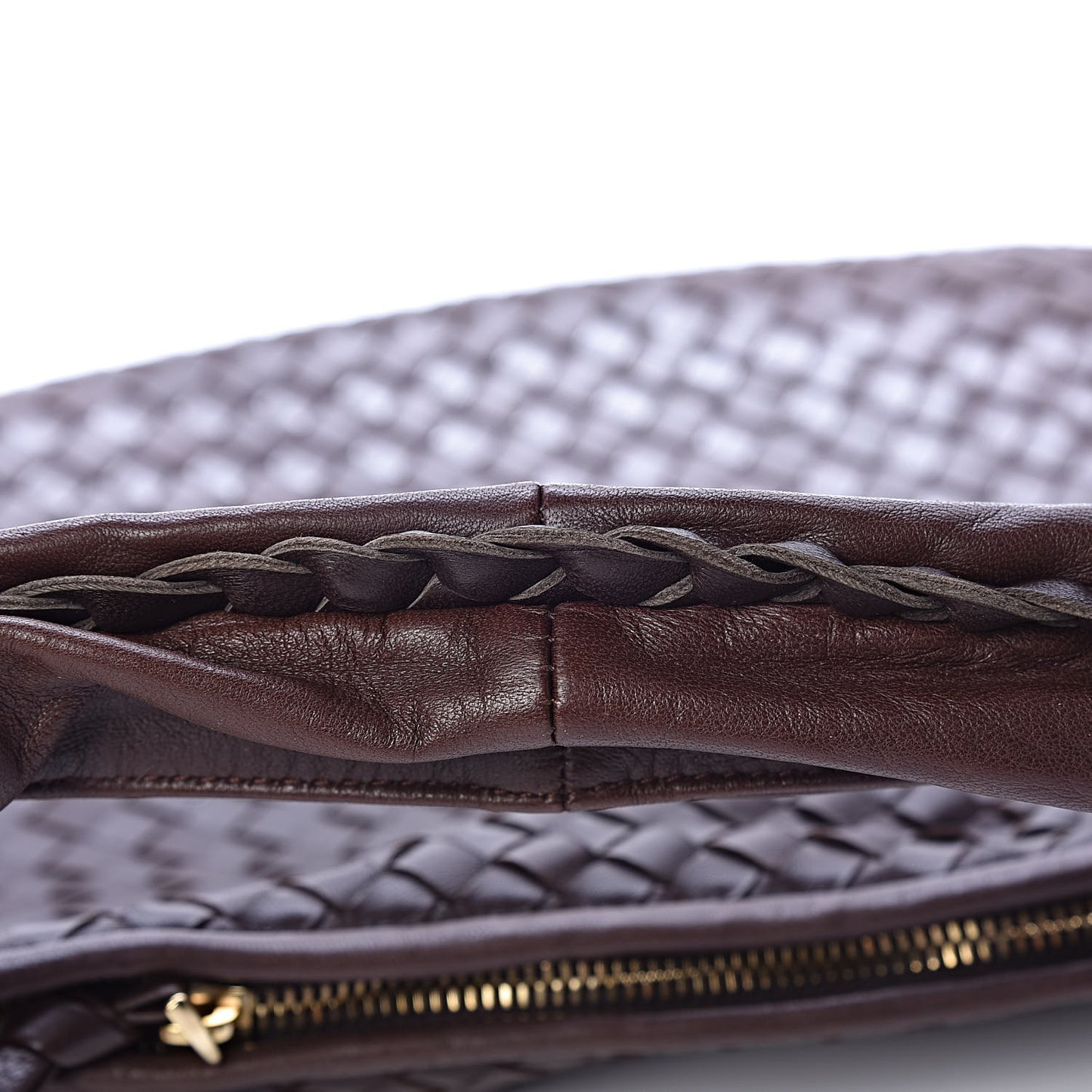 Nappa Intrecciato Medium Veneta Hobo Ebano